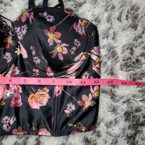 Victoria's Secret Black Floral Very Sexy Corset Bustier Top - Picture 8 of 10